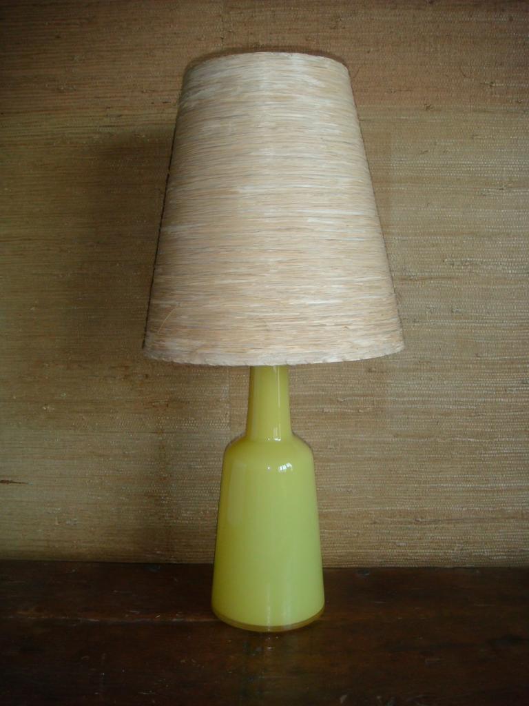 Lampe en verre jaune, par Otto BAUER pour KASTRUP HOLMEGAARD